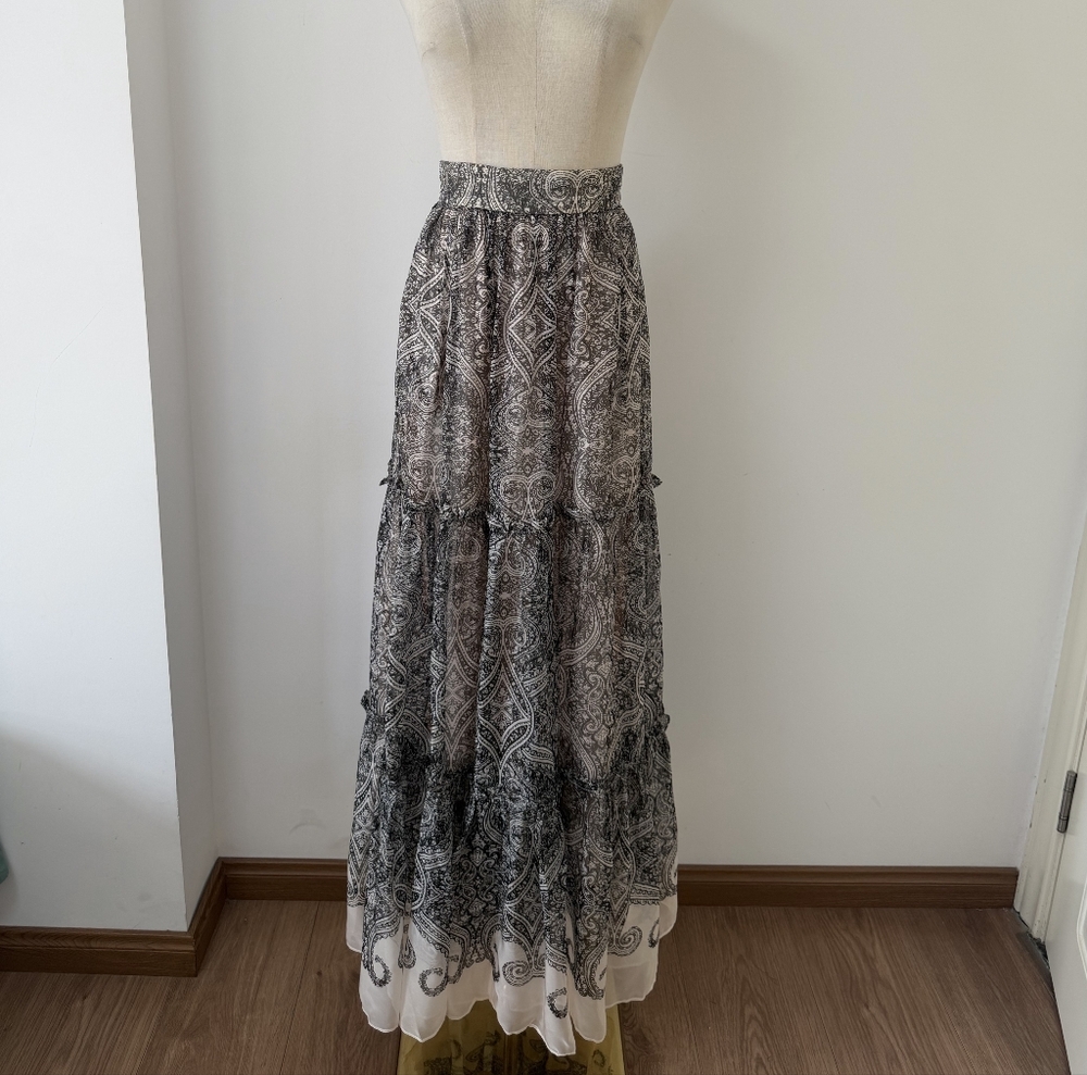Hemant & Nandita Chavi Tiered Maxi Skirt - Picture 8 of 13